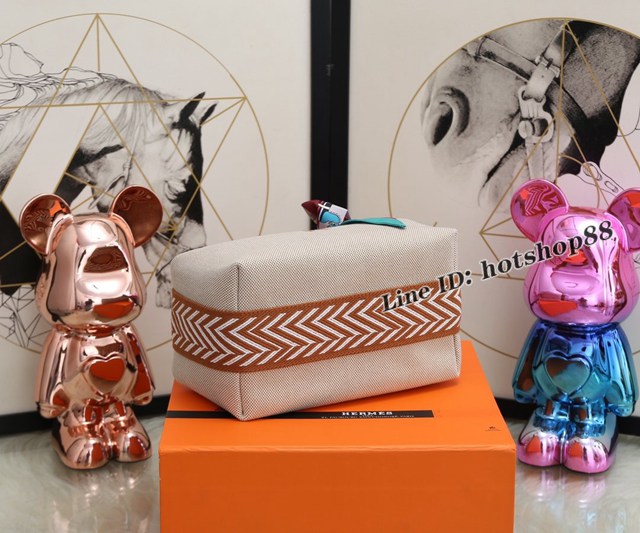 Hermes專櫃經典款手提女包 愛馬仕新配色飯盒包 Trousse Bride-A-Brace ttd1268